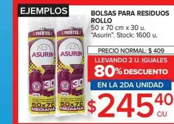 Carrefour Bolsas Para Residuos Rollo 50x70cmx30u oferta