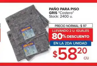 Carrefour Costero Paño Para Piso Gris oferta