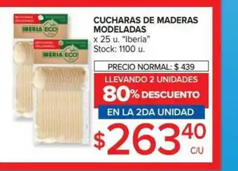 Carrefour Cucharas De Maderas Modeladas x 25u oferta