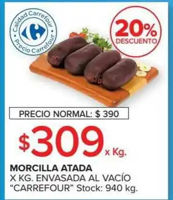 Carrefour Market Morcilla Atada X Kg Envasada Al Vacío oferta