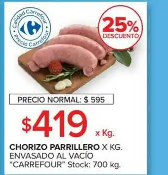 Carrefour Market Carrefour Chorizo Parrillero X Kg Envasado Al Vacío oferta