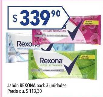 Hergo Jabón rexona pack 3 oferta