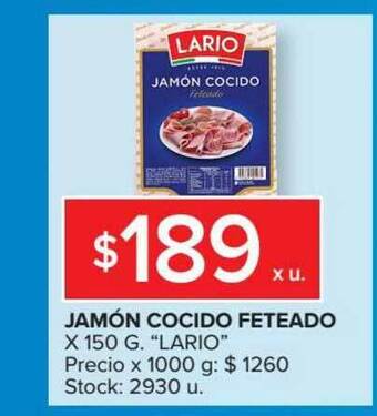 Carrefour Market Lario Jamón Cocido Feteado X 150g oferta