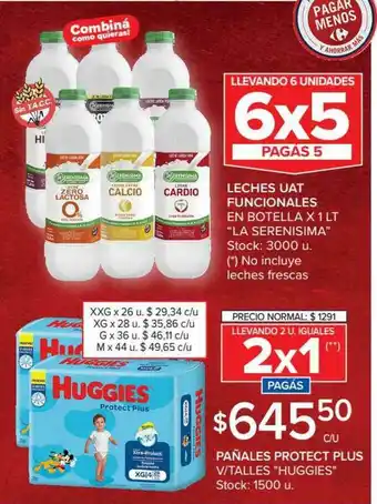 Carrefour Market La Serenisima Leches Uat Funcionales En Botella X 1 Lt oferta