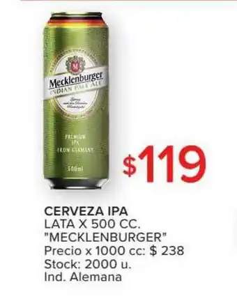 Carrefour Market Mecklenburger Cerveza Ipa Lata X 500cc oferta