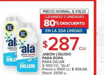 Carrefour Market Ala Jabón Líquido Para Ropa Para Diluir X 500cc oferta