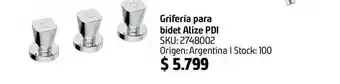 Sodimac Grifería Para Bidet Alize Pdi oferta