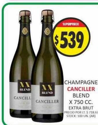 Supermercados Becerra Champagne canciller blend oferta