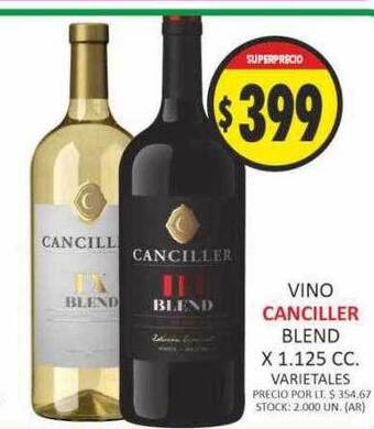 Supermercados Becerra Vino canciller blend oferta