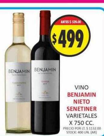 Supermercados Becerra Vino benjamin nieto senetiner oferta