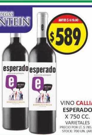 Supermercados Becerra Vino callia esperado oferta