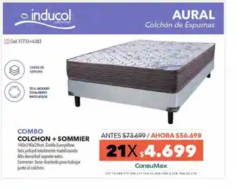 Nexon Combo Colchon + Sommier Inducol oferta