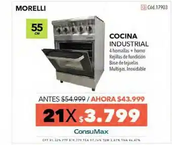 Nexon Morelli Cocina Industrial oferta