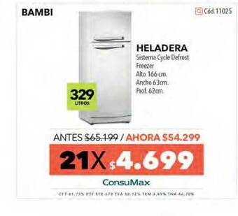 Nexon Bambi Heladera oferta