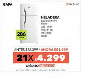 Nexon Gafa Heladera oferta