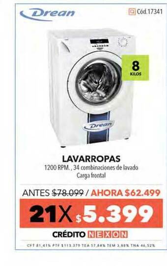 Nexon Drean Lavarropas oferta
