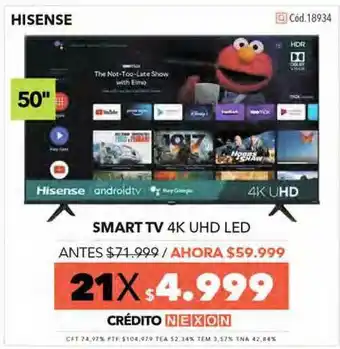Nexon Hisense Smart Tv 4k Uhd Led oferta
