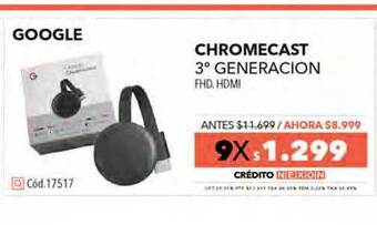 Nexon Google Chromecast 3° Generacion oferta
