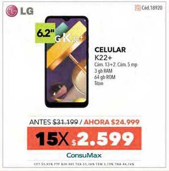 Nexon LG Celular K22+ oferta