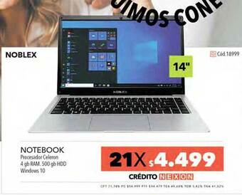Nexon Noblex Notebook oferta