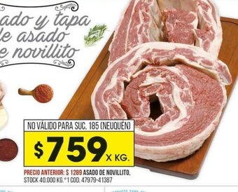 Coto Asado de Novillito oferta