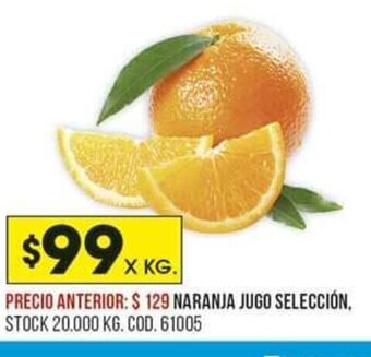 Coto Naranja Jugo Selección oferta