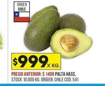Coto Palta Hass oferta