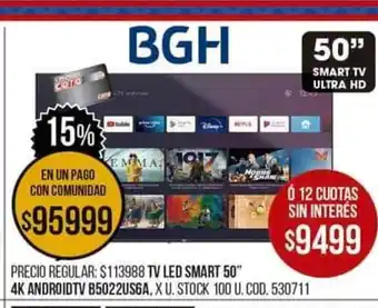 Coto TV LED Smart 50" 4K Android TV B5022US6A oferta