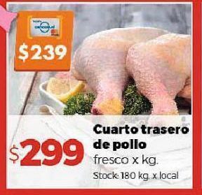 Disco Cuarto trasero de pollo fresco x kg oferta