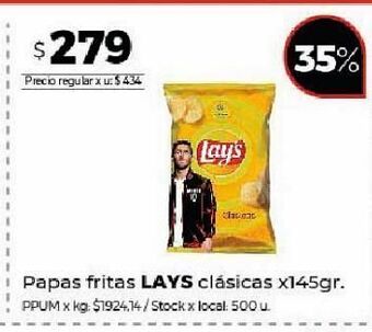 Disco Papas fritas lay's clásicas 145g oferta