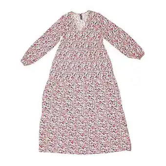 Coto Vestido mujer manga larga escote v flores color negro talle xl oferta