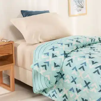Acolchado twin size reversible geo energy