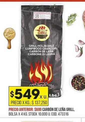 Coto Carbón De Leña Grill oferta