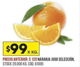 Coto Naranja Jugo Selección oferta