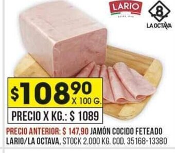 Coto Jamón Cocido Feteado Lario/La Octava oferta
