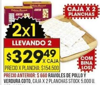 Coto Ravioles De Pollo Y Verdura Coto oferta