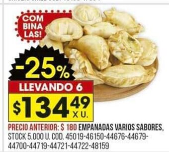 Coto Empanadas Varios Sabores oferta