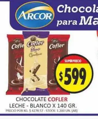 Chocolate cofler leche blanco