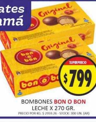 Supermercados Becerra Bombones bon o bon leche oferta