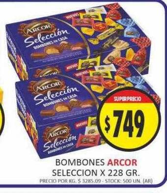 Supermercados Becerra Bombones arcor seleccion oferta