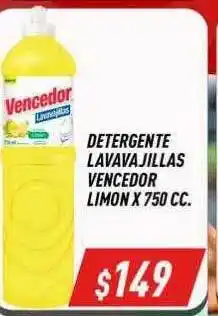 Detergente lavavajillas vencedor limon