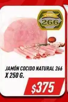 Supermercados Zeta Jamón cocido natural 266 oferta