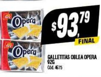 Supermercados Yaguar Galletitas Oblea Opera 92g oferta