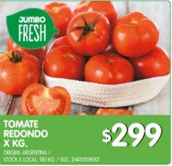 Jumbo Tomate redondo kg oferta