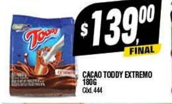 Supermercados Yaguar Cacao Toddy Extremo 180g oferta