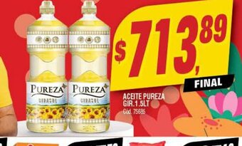 Supermercados Yaguar Aceite Pureza Gir. 1.5Lt oferta