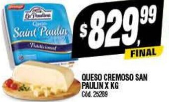 Supermercados Yaguar Queso Cremoso San Paulin X KG oferta