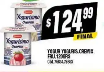 Supermercados Yaguar Yogur Yoguris , Cremix Fru.120grs oferta