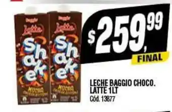 Supermercados Yaguar Leche Baggio Choco, Latte 1LT oferta