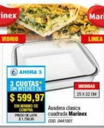 Rio Shop Deco Asadera clasica cuadrada marinex oferta